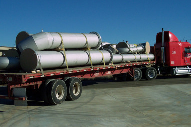 Carolina Industrial Piping, Inc load of large bore stainless steel